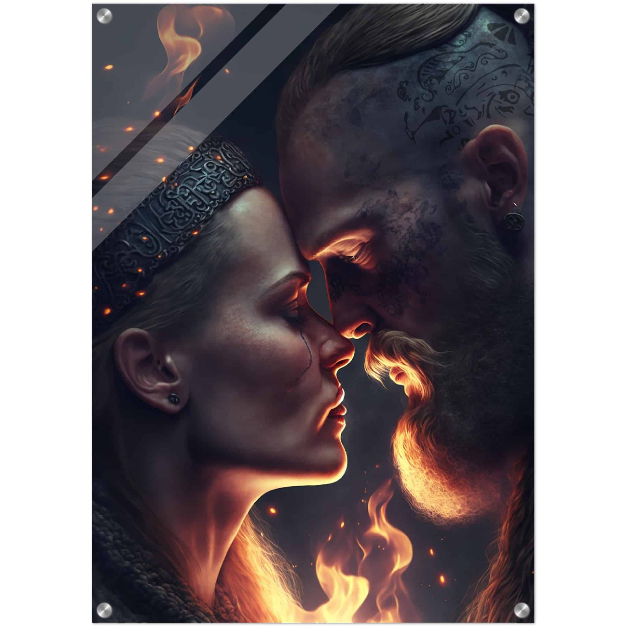 Tableau plexiglass VIKINGS Ragnar & Lagertha